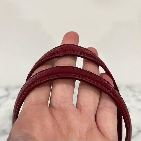 Furla Belvedere Leather Tote Shoulder Bag Red Structured Leather $378 - Picture 15 of 16